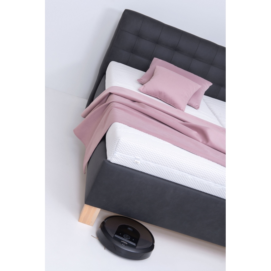 Cama almofadada com espaço de armazenamento sem colchão VIOLET 160x200 cm antracite