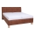 Cama almofadada com espaço de armazenamento sem colchão VIOLET 160x200 cm conhaque castanho
