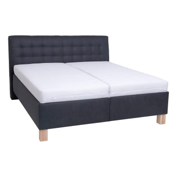 Cama almofadada com espaço de armazenamento sem colchão VIOLET 180x200 cm antracite