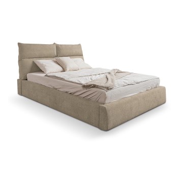 Cama almofadada sem colchão BASIL 180x200 cm bege