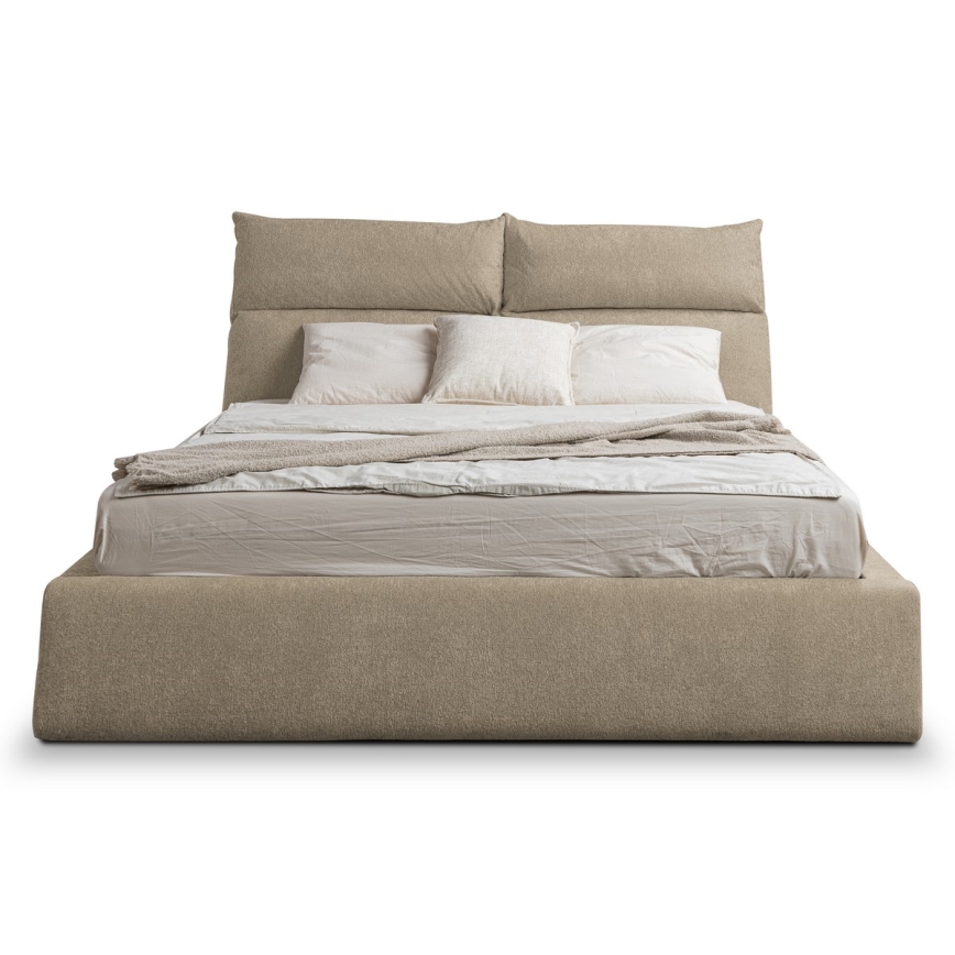 Cama almofadada sem colchão BASIL 180x200 cm bege