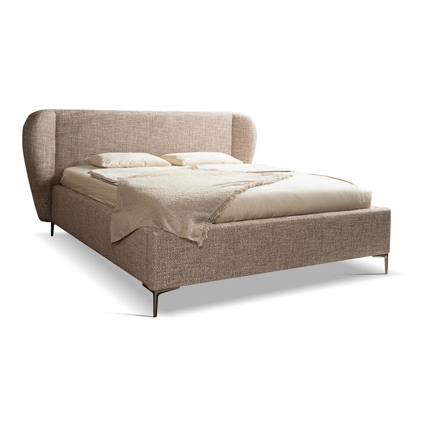 Cama almofadada sem colchão DALIA 160x200 cm cinzento