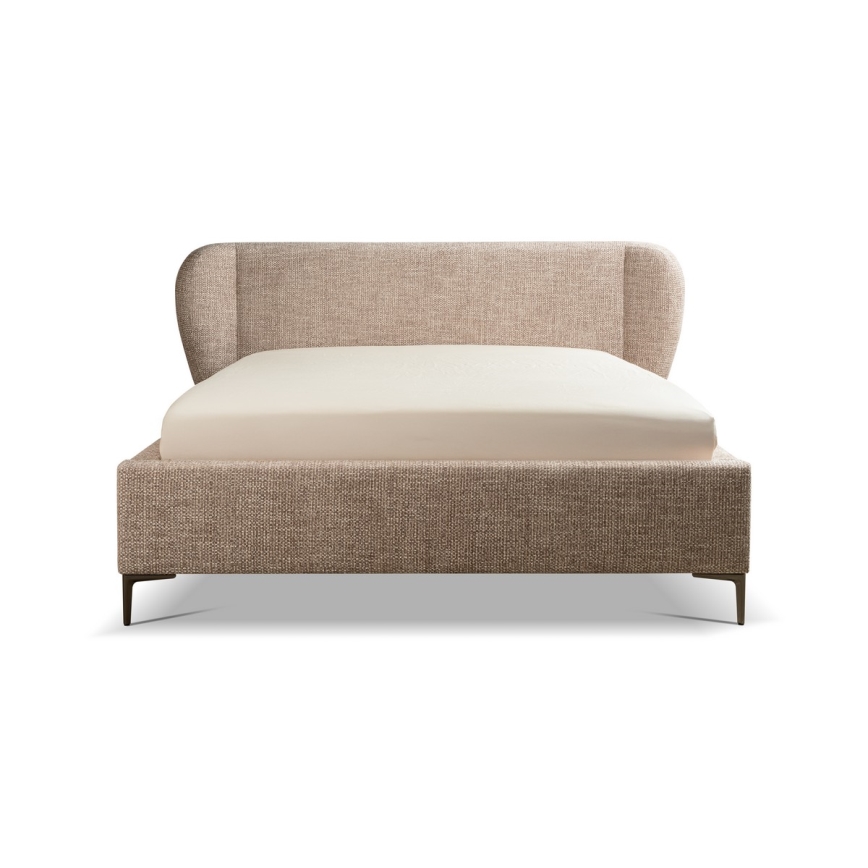 Cama almofadada sem colchão DALIA 160x200 cm cinzento