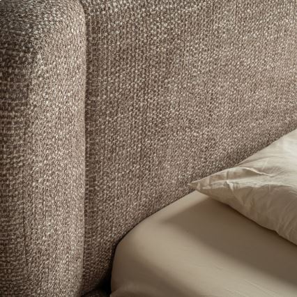 Cama almofadada sem colchão DALIA 180x200 cm cinzento