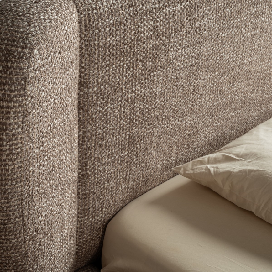 Cama almofadada sem colchão DALIA 180x200 cm cinzento