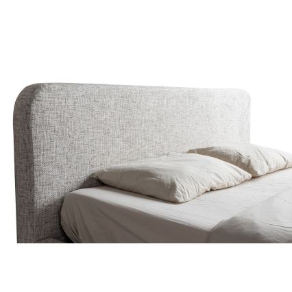 Cama almofadada sem colchão LAJLA 160x200 cm bege