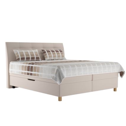 Cama boxspring com colchão BEA 180x200 cm bege