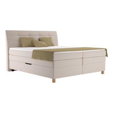 Cama com colchão de molas BEA 180x200 cm bege