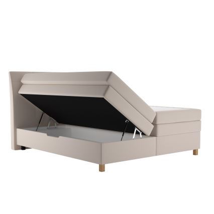 Cama com colchão de molas BEA 180x200 cm bege