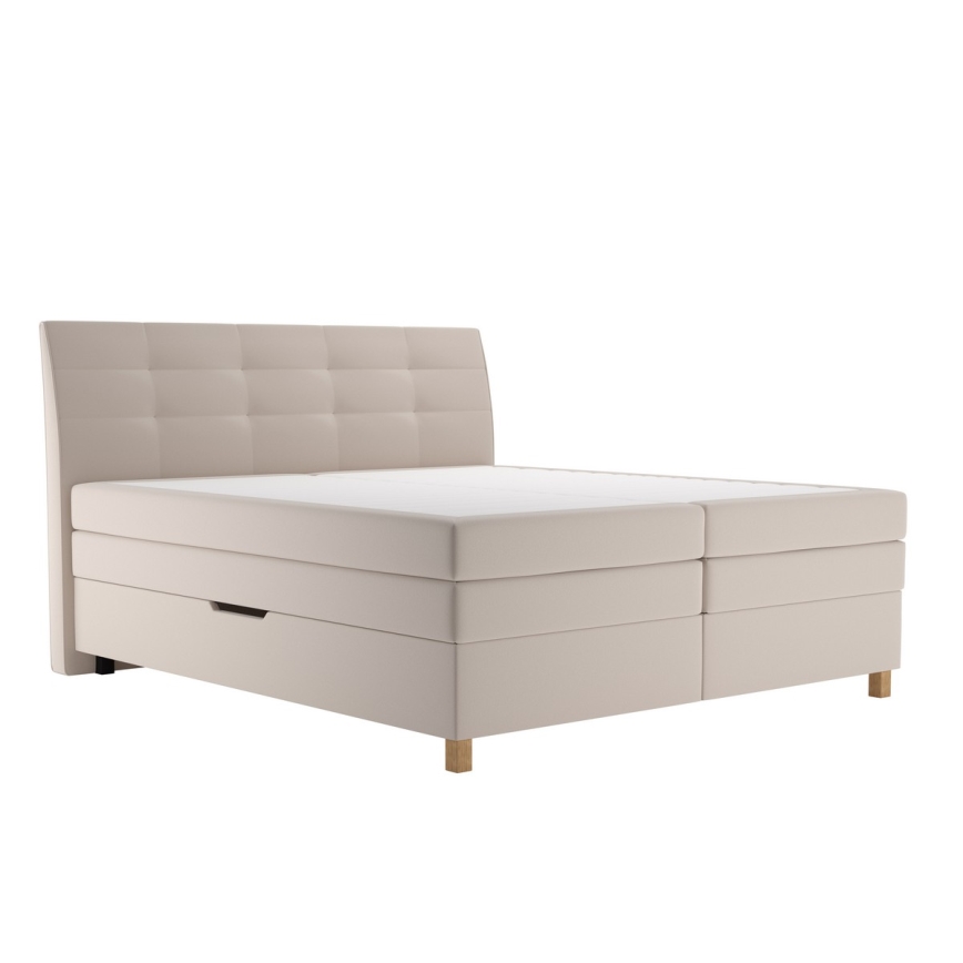 Cama com colchão de molas BEA 180x200 cm bege