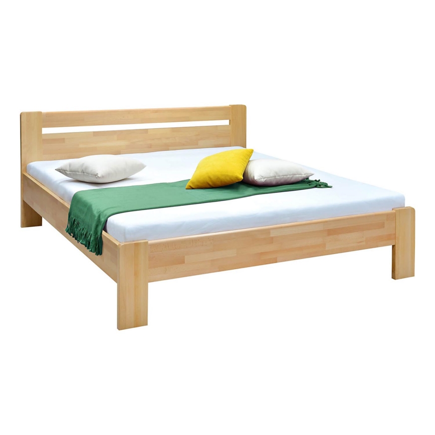 Cama de casal feita de madeira maciça AMARA 180x200 cm faia