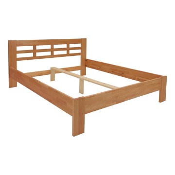 Cama de casal feita de madeira maciça ANGELA 180x200 cm nogueira