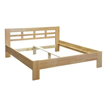 Cama de casal feita em madeira maciça ANGELA 180x200 cm faia