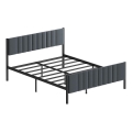 Cama de casal metálica LUNOR 160x200 cm antracite, suporta até 200 kg