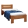 Cama de solteiro AMBER 90x200 cm nogueira