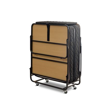 Cama de solteiro dobrável metálica HERON 90x204 cm, branca, suporta até 120 kg