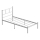 Cama de solteiro metálica ROVAN 90 x 200 cm, branca — suporta até 120 kg