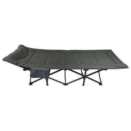 Cama dobrável para campismo, cinzenta