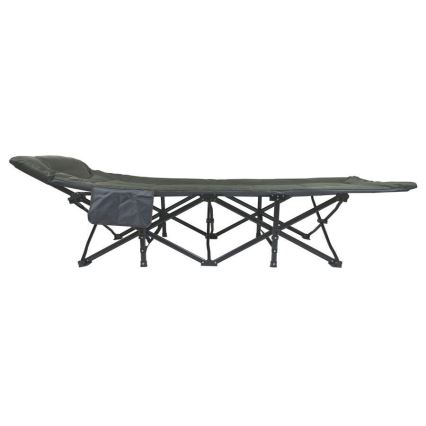 Cama dobrável para campismo, cinzenta