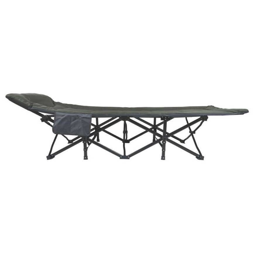 Cama dobrável para campismo, cinzenta