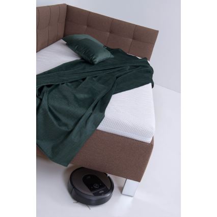 Cama estofada com arrumação integrada, sem colchão, MARIA PETITE 120x200 cm, castanha