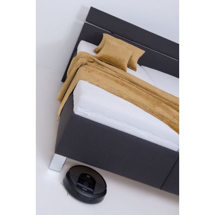 Cama estofada com arrumação sem colchão ALIS 180x200 cm antracite