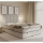 Cama estofada com colchões e espaço de arrumação GRACE 180x200 cm bege