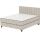 Cama estofada com colchões e topper, com espaço de arrumação ALICIA 140x200 cm bege
