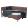 Cama estofada com espaço de arrumação, sem colchão, MARIA PETITE 120x200 cm, castanha