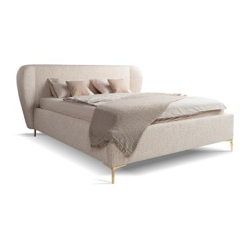 Cama estofada DALIA 180x200 cm sem colchão, bege