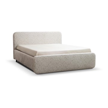 Cama estofada sem colchão LAJLA 180x200 cm bege