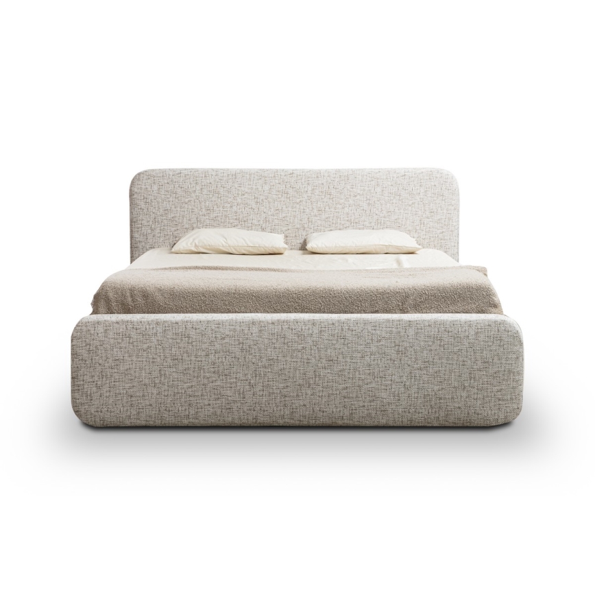 Cama estofada sem colchão LAJLA 180x200 cm bege