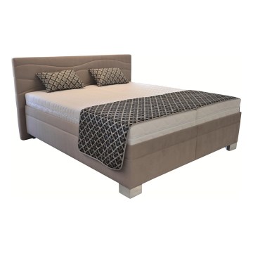 Cama estofada sem colchão WINDSOR 180x200 cm bege