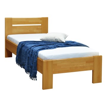 Cama individual AMBER 90x200 cm nogueira clara