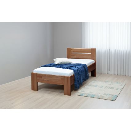 Cama individual AMBER 90x200 cm — cor ameixa