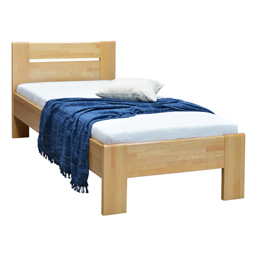Cama individual feita de madeira maciça AMBER 90x200 cm faia