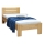 Cama individual feita de madeira maciça AMBER 90x200 cm faia