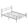 Cama metálica de casal PIRON 160x200 cm, branca, suporta até 200 kg