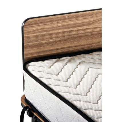 Cama metálica dobrável de solteiro HERON 80x190 cm, branca, suporta até 120 kg