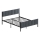 Cama metálica LUNOR para casal 120x200 cm, cor antracite, capacidade de carga 120 kg