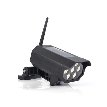 Câmara de segurança fictícia LED com sensor e painel solar LED/5W/5,5V IP65 + controlo remoto