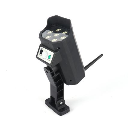 Câmara de segurança fictícia LED com sensor e painel solar LED/5W/5,5V IP65 + controlo remoto