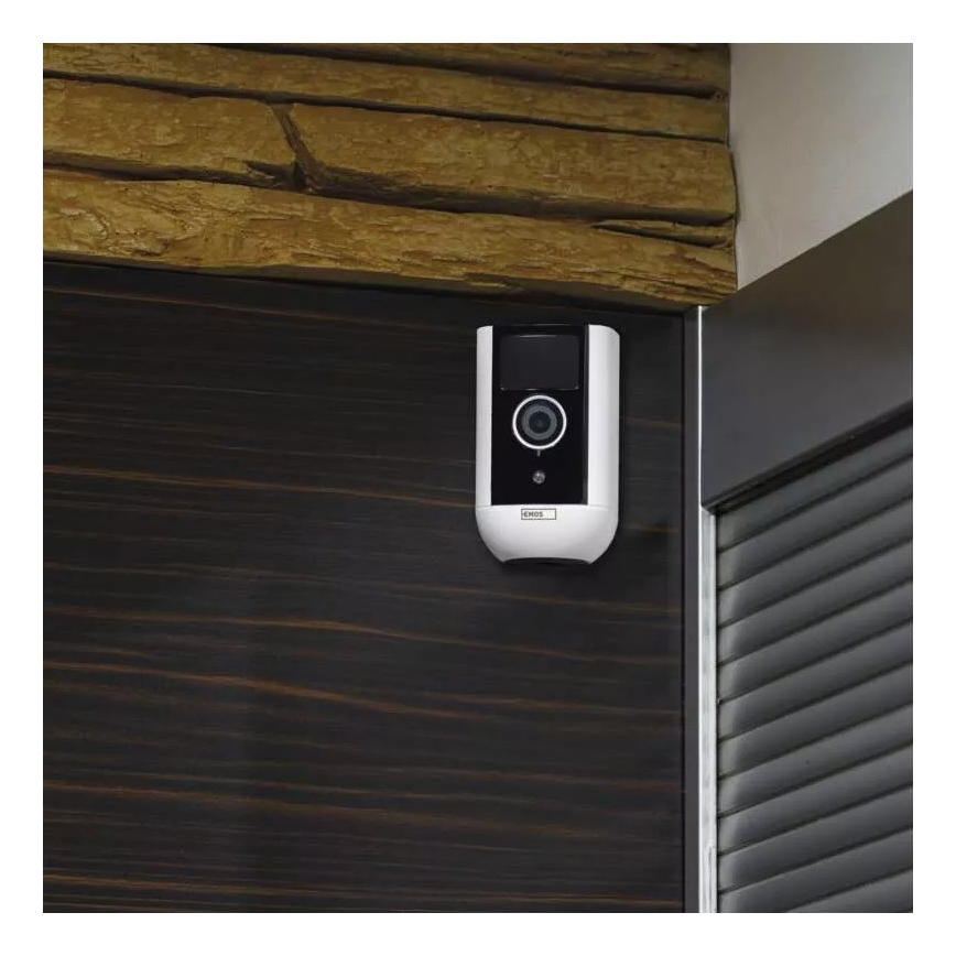 Câmara exterior inteligente com sensor de movimento GoSmart 5V IP65 Wi-Fi Tuya