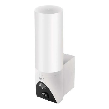 Câmara exterior LED inteligente com iluminação GoSmart LED/12W/230V IP65 Wi-Fi Tuya branco