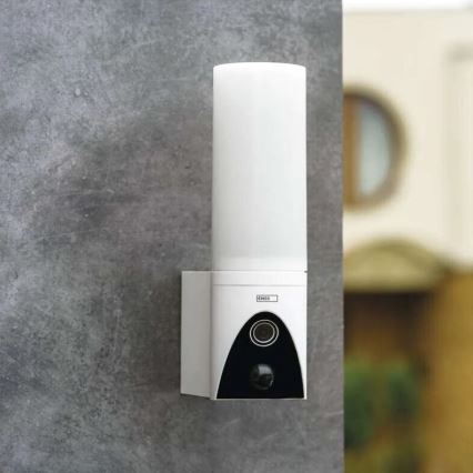 Câmara exterior LED inteligente com iluminação GoSmart LED/12W/230V IP65 Wi-Fi Tuya branco