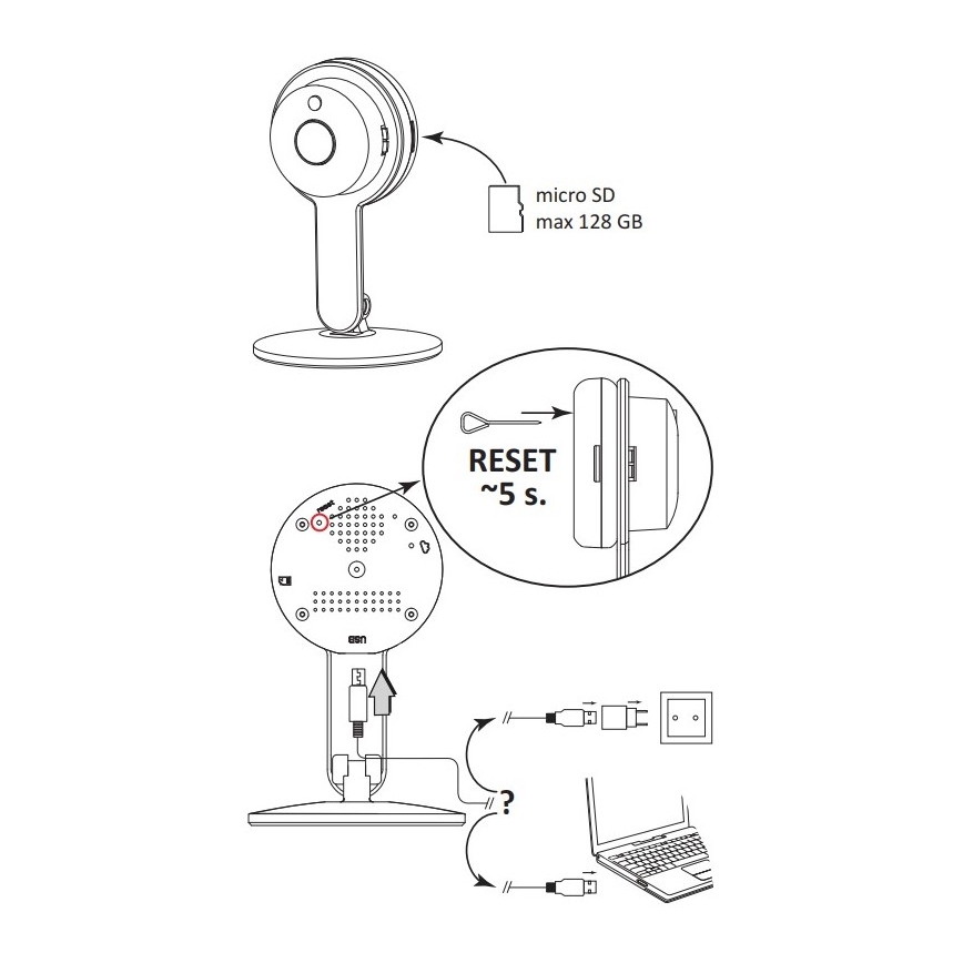 Câmara inteligente COSMO LED/230V/Wi-Fi Tuya