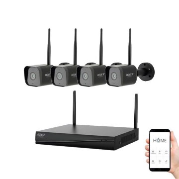 Câmara inteligente sistema + 4x câmara com sensor 2K+ 12V IP65 Wi-Fi