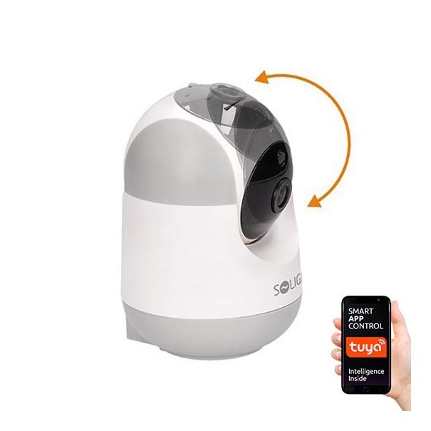 Câmara IP rotativa com sensor 5V/FULL HD Wi-Fi Tuya