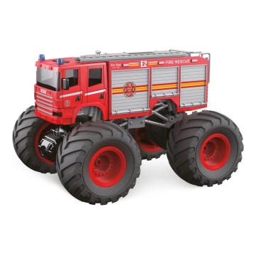 Camião de bombeiros telecomandado vermelho/preto