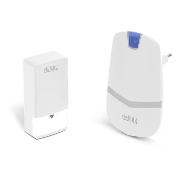 Campainha de tomada sem fios 230V IP44 branca